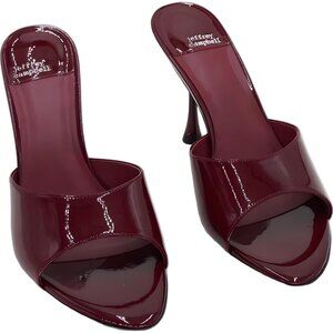 Jeffrey Campbell Agent High Heel Slide Sandals Burgundy Women US 10M